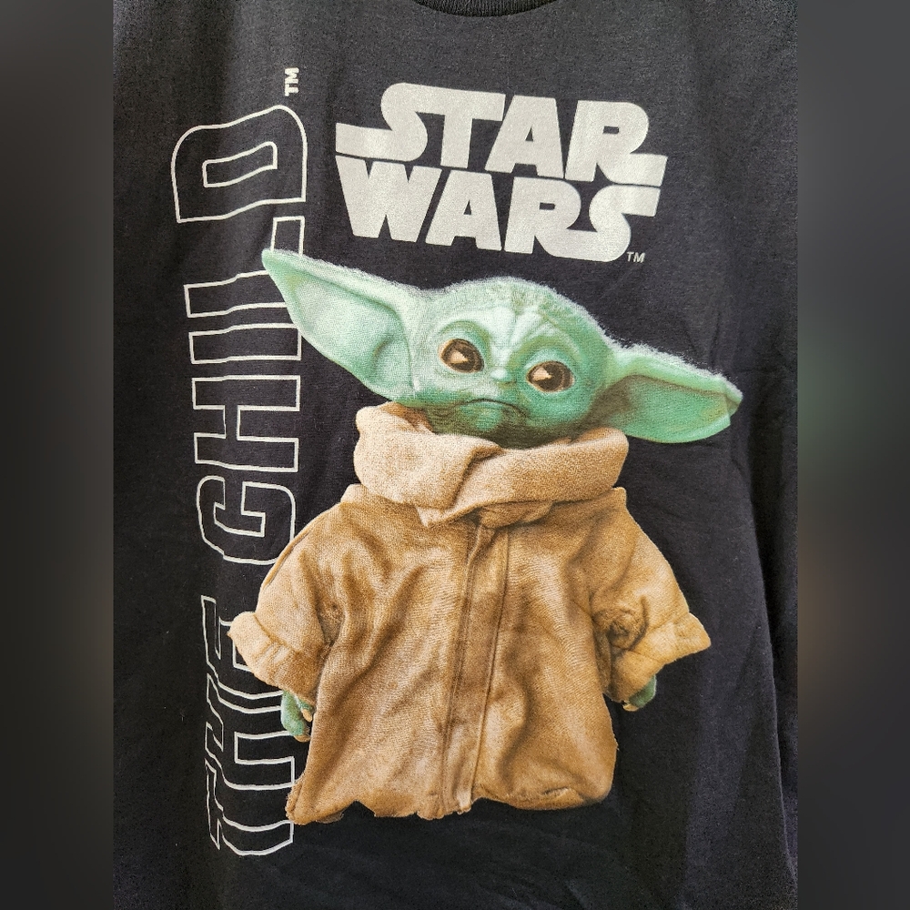Star Wars Boy's The Child Black T-Shirt Large 10/12 NWT - Picture 3 of 6